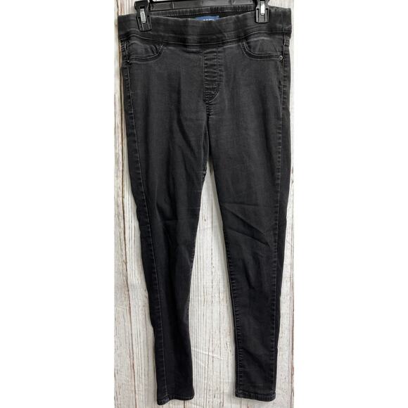 Old Navy Rockstar Pull On Jeans Women Size 8 Gray Skinny Stretch Mid Rise - Picture 1 of 6